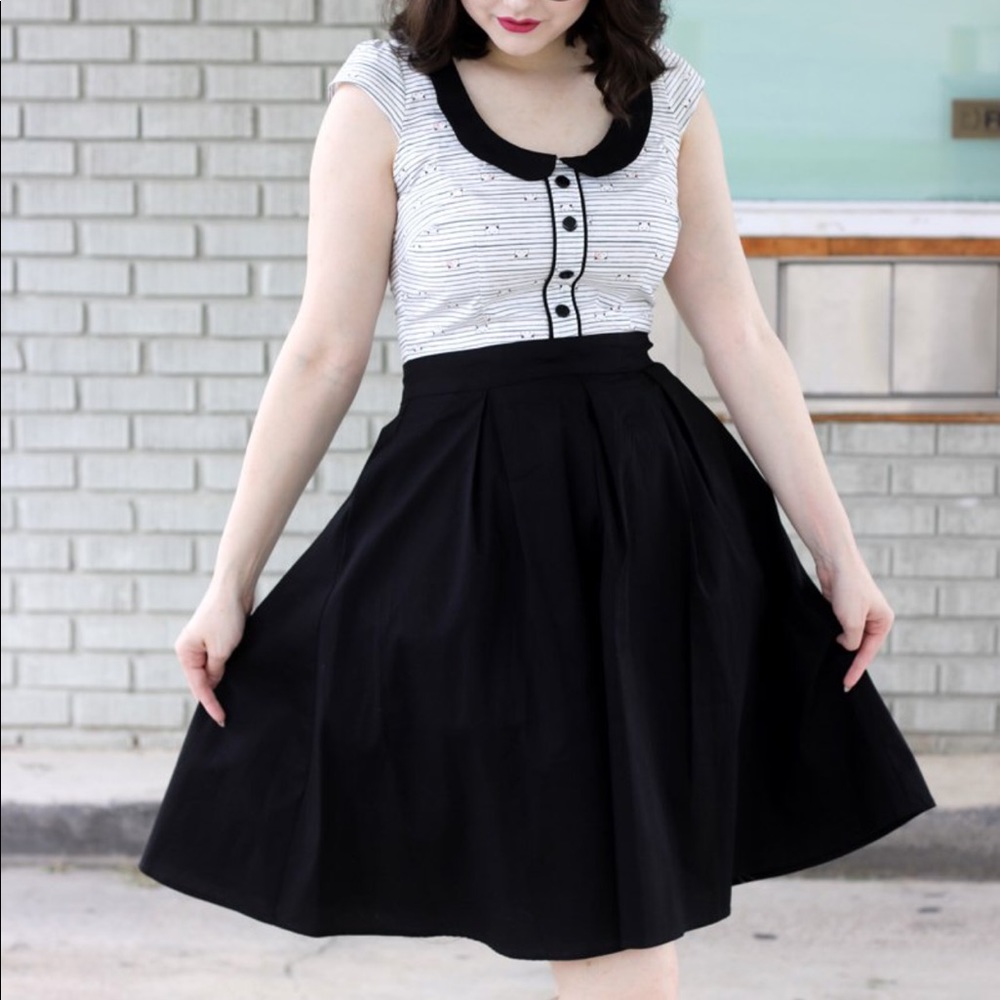 Retrolicious Curious Cat Dress L NWOT